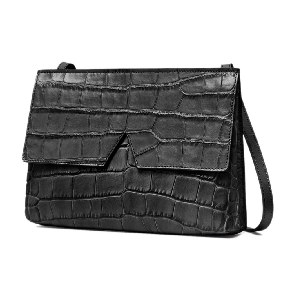 Vince crocodile embossed leather bag!